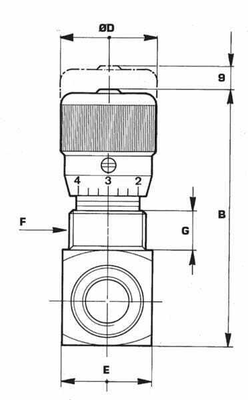 Pièces agricoles - Hydraulique - Soupape d'accélérateur M-08-PV-P-V-1/2
