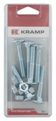 Pièces agricoles - Fasteners - Écrou et boulon M8 x 50 mm, 4,6 (6)