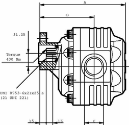 Pièces agricoles - Hydraulique - Pompe FP4063D0-19T1-LGF/GE-N