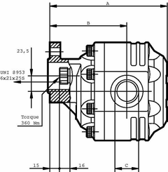 Pièces agricoles - Hydraulique - Pompe FP3017D0-19T1-LGD/GD-N
