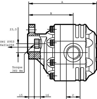 Pièces agricoles - Hydraulique - Pompe FP3073D0-19T1-LGF/GF-N
