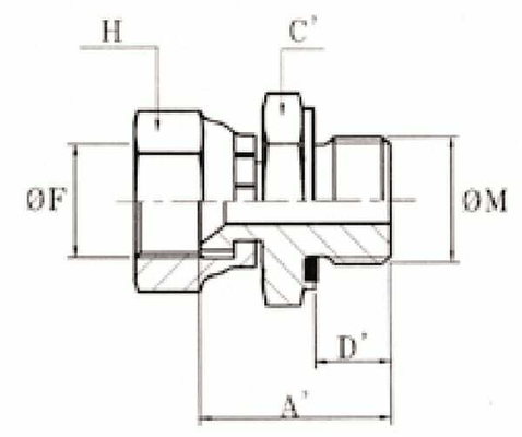 Pièces agricoles - Hydraulique - Racc. man. 1/2 JIC x 1/4 BSP