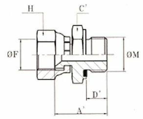 Pièces agricoles - Hydraulique - Racc. man. 1/2 JIC x 1/4 BSP