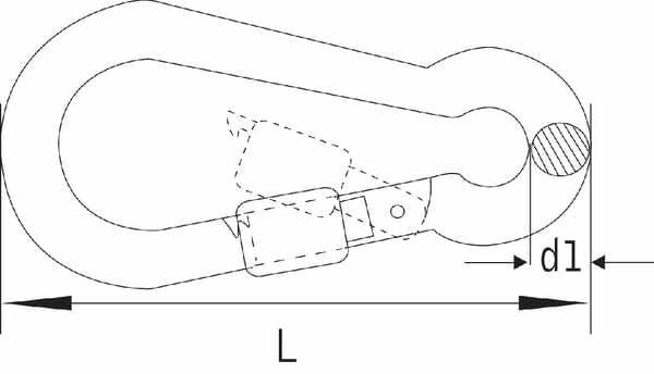 Pièces agricoles - Fasteners - Mousqueton avec écrou 12 mm