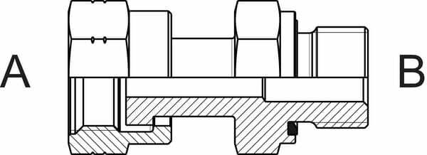 Pièces agricoles - Hydraulique - Raccord ORFS 1 7/16U-1"BSP