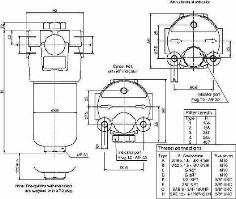 Pièces agricoles - Hydraulique - Filtre de pression 1/2" 10 µm