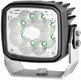 Phare de travail LED 4000lm, carré 12/24V, blanc, ultra longue portée prise Deutsch 8 LED Hella