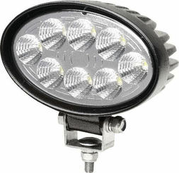 Pièces agricoles - Eclairage - Phare de travail à LED, 1200 lm, ovale, 12-24 V, claire, 65 x 120 mm, 8 LED, ValueFit Hella