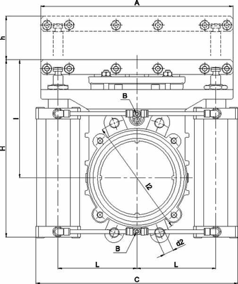 Pièces agricoles - Hydraulique - Vanne à guillotine compacte 8" (pneumatique)