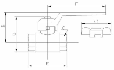 Pièces agricoles - Hydraulique - Vanne à bille BSPT 1/4" HD