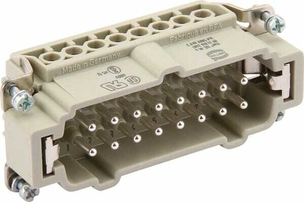 Pièces agricoles - Electricité - Insert mâle E 16P raccord vissé 1-16