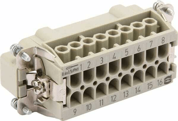 Pièces agricoles - Electricité - Insert mâle E 16P raccord vissé 1-16