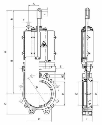 Pièces agricoles - Hydraulique - Vanne à lame 6" pneum. MZ