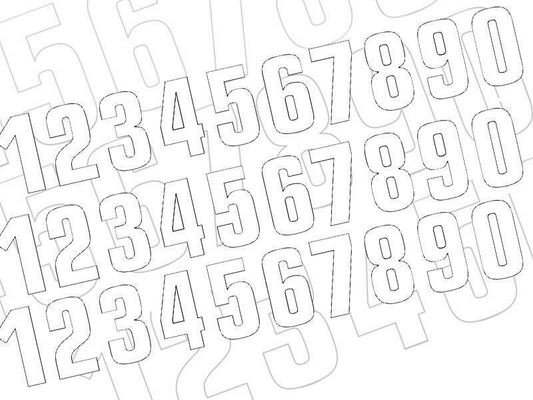 Pièces Quad & Motos - Plastiques - Numéro de course 5 BLACKBIRD 13x7cm blanc