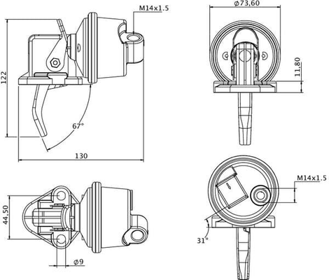 Pièces agricoles - Tracteur pièce adaptable - Pompe d'alimentation en carburant