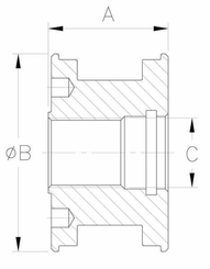 Pièces agricoles - Hydraulique - Piston DS25 alésage 90 Joint p