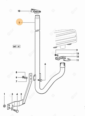 Pièces agricoles - Echappement - TUYAU Deutz-Fahr origine