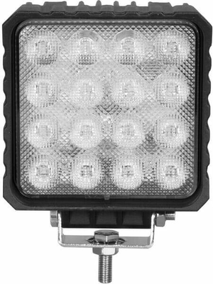 Pièces agricoles - Eclairage - Phare de travail LED carré 48W 3840lm, 10/30V, 112x54.5x136mm, faisceau large, 16 LED Kramp