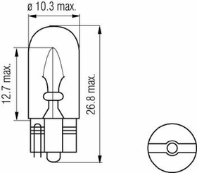Pièces agricoles - Eclairage - Ampoule 12V 3W W2,1x9,5d