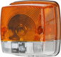 Feu de direction et de position 21W, carré, 12V, ambre/transparent, à boulonner, 84x84mm, Hella