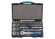 Coffret de douilles et accessoires1/2" 6 pans EVAWAVE - 23 pièces