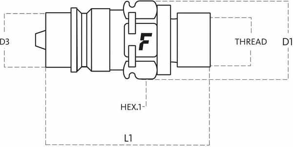 Pièces agricoles - Hydraulique - Raccord rapide mâle 1/2" - M18x1,5