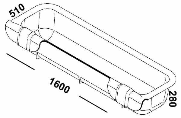 Pièces agricoles - Cloture,Jardin & Sylviculture - Auge à suspendre 160cm 120l model 1600