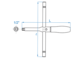 Outils - Outils divers - Jeu de poignée clé en croix avec douilles 1/2" 6 pièces