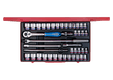 Coffret de douilles 12 pans 1/2" pouce et mm 42 pcs