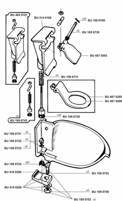 Pièces agricoles - Cloture,Jardin & Sylviculture - Sac de 5 axe S4 S40
