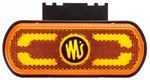 Feu de gabarit LED, orange, rectangulaire, 12-24V, 133,8x53x25mm, "SAFETY LINE", Kramp