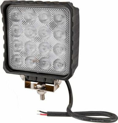 Pièces agricoles - Eclairage - Phare de travail LED carré 48W 3840lm, 10/30V, 112x54.5x136mm, faisceau large, 16 LED Kramp