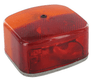 Feu arrière carré, 12V, ambre/rouge, à visser, 95x85x55mm, BBS(K) 6025, gauche