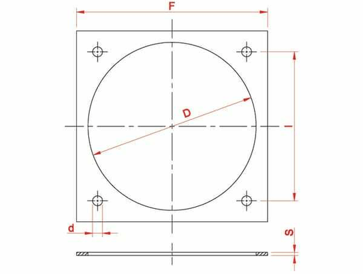 Pièces agricoles - Hydraulique - Joint p. bride carrée 4"-5"-6"