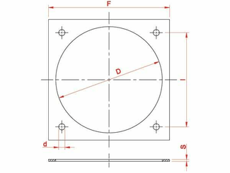 Pièces agricoles - Hydraulique - Joint p. bride carrée 4"-5"-6"