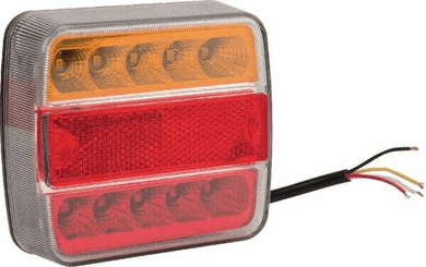 Pièces agricoles - Eclairage - Feu arrière LED, carré, 12/24V, 100x40x100mm, gopart