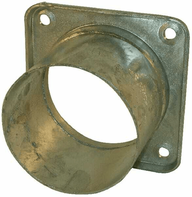 Pièces agricoles - Hydraulique - Tube 6" + bride carrée zingué