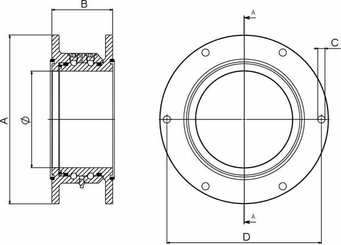 Pièces agricoles - Hydraulique - Raccord tournant 6" cpl.