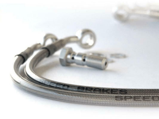 Pièces Quad & Motos - Partie Cycle - Durite de frein Aviation SPEEDBRAKES inox/raccord alu