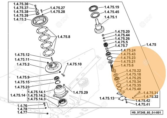 Pièces agricoles - Roulements - roulement 6305 2rs c3 Deutz-Fahr origine