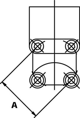 Pièces agricoles - Hydraulique - Bride à cornière acier 1/2 BSP 2 x boulon M6x25/40