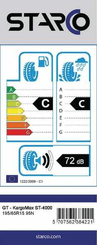 Pièces agricoles - Pièce divers - Pneu TL 195/65R15 95N KargoMax ST-4000