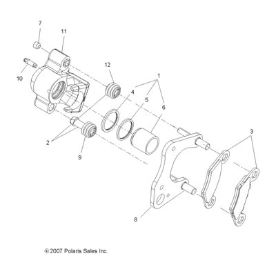 Pièces Quad & Motos - Pièces communes - PISTON AND SEAL KIT Polaris origine