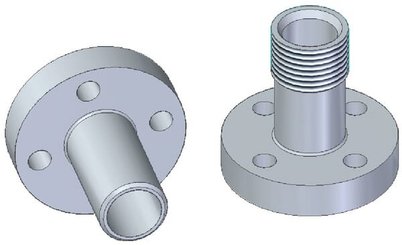 Pièces agricoles - Hydraulique - Bride de pompe, droite