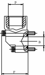 Pièces agricoles - Hydraulique - Bride d'équerre 3/8