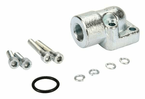 Pièces agricoles - Hydraulique - Bride d'équerre acier 3/8"