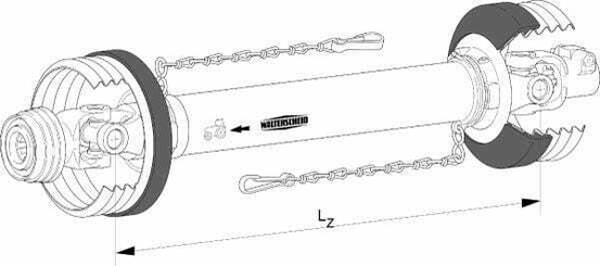 Pièces agricoles - Transmission - Transmission W2100 L: 860mm, Walterscheid