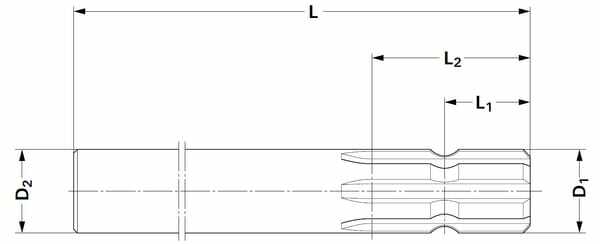 Pièces agricoles - Transmission - Extrém. arbre 1 côté 1-3/4 (6)
