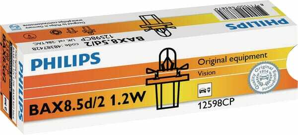 Pièces agricoles - Eclairage - Ampoule conventionnelle 12V 1.2W BAX8.5d Philips