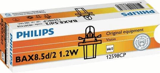 Pièces agricoles - Eclairage - Ampoule conventionnelle 12V 1.2W BAX8.5d Philips